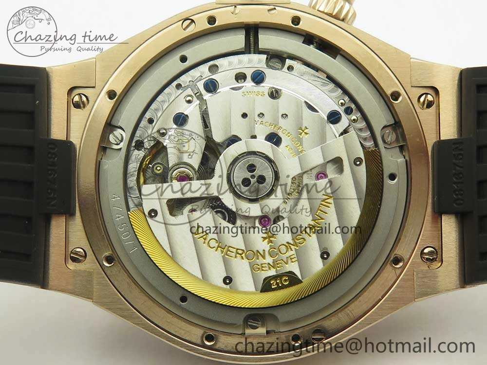Overseas Dual Time Power Reserve RG TWA Best Edition Silver Dial on Black Rubber Strap A1222