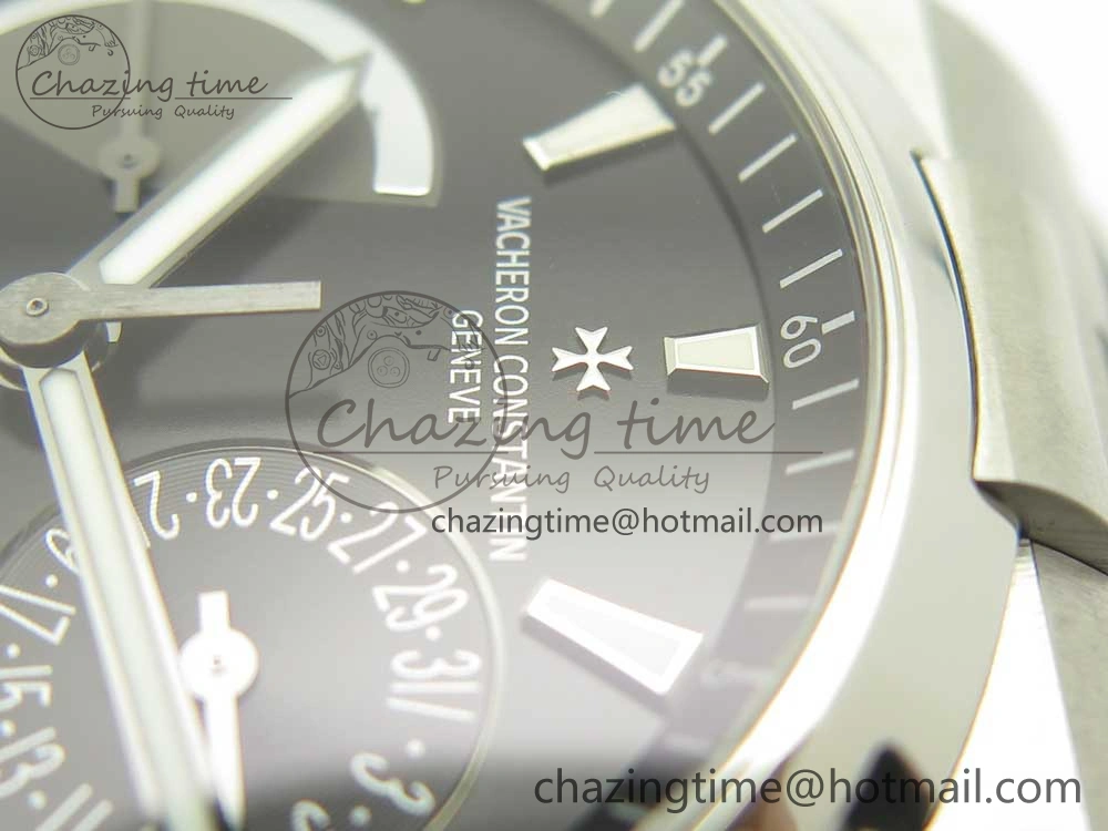 Overseas Dual Time Power Reserve TWA Best Edition Black Dial on Black Rubber Strap A1222