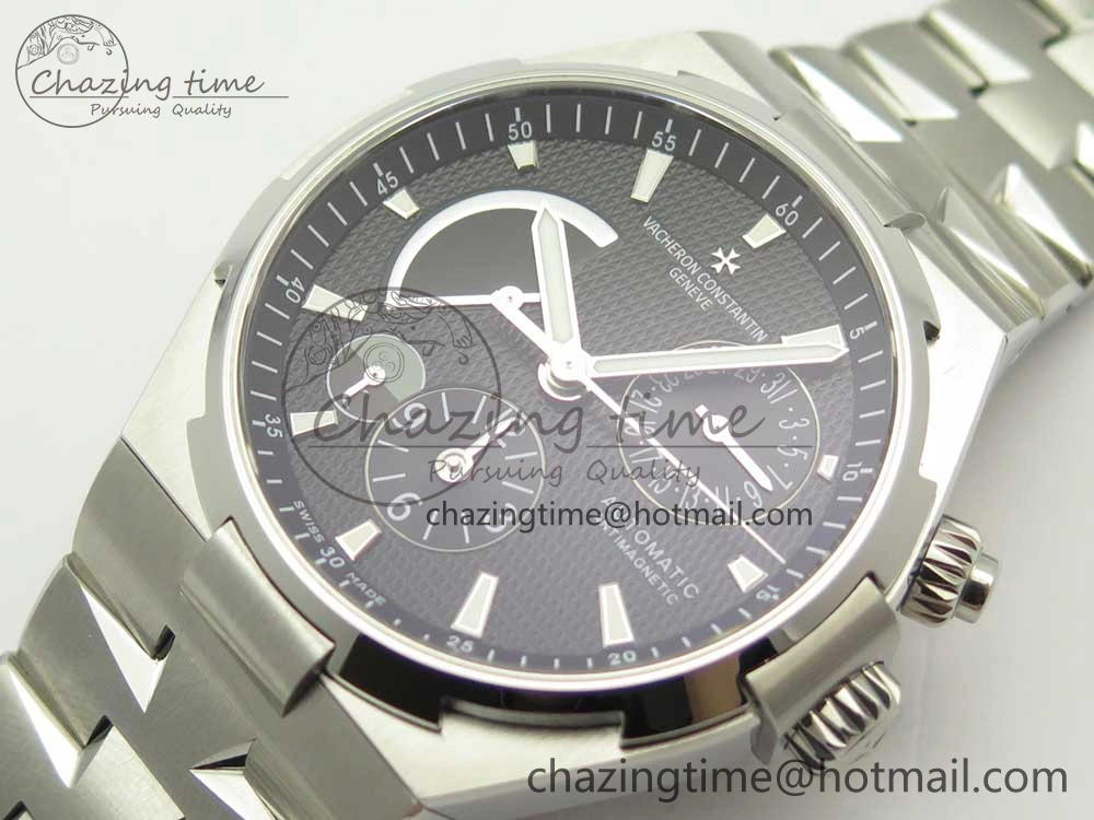 Overseas Dual Time Power Reserve TWA Best Edition Black Dial on SS Bracelet A1222