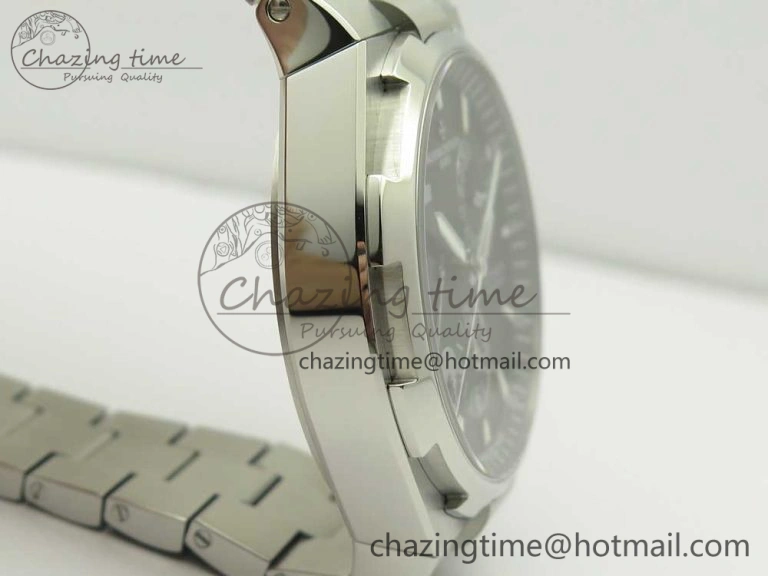 Overseas Dual Time Power Reserve TWA Best Edition Black Dial on SS Bracelet A1222