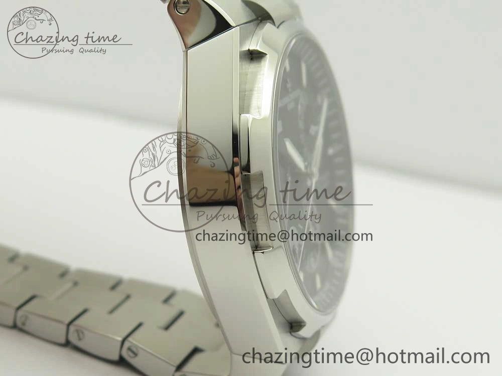 Overseas Dual Time Power Reserve TWA Best Edition Black Dial on SS Bracelet A1222
