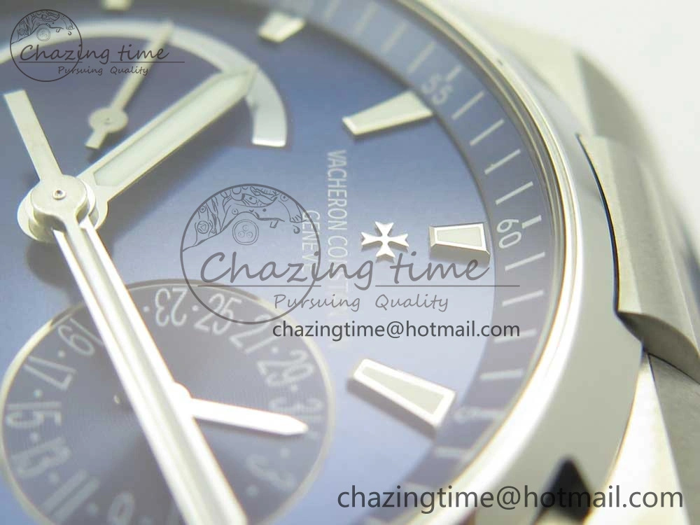 Overseas Dual Time Power Reserve TWA Best Edition Blue Dial on Blue Rubber Strap A1222