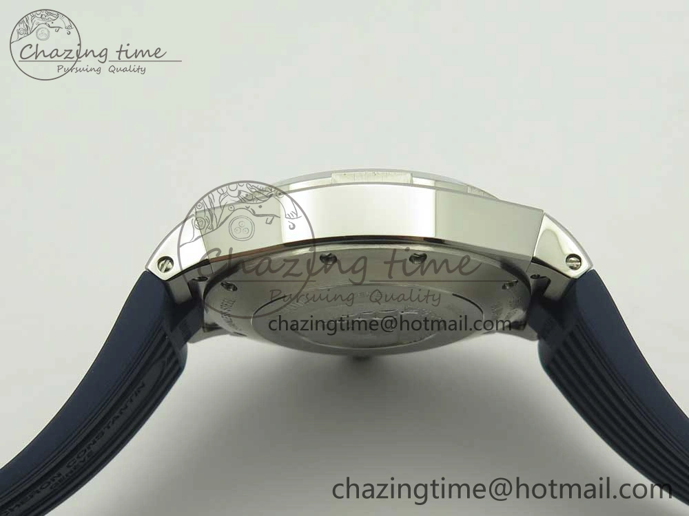 Overseas Dual Time Power Reserve TWA Best Edition Blue Dial on Blue Rubber Strap A1222