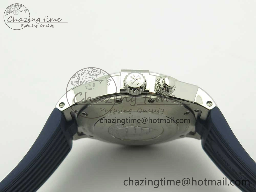 Overseas Dual Time Power Reserve TWA Best Edition Blue Dial on Blue Rubber Strap A1222
