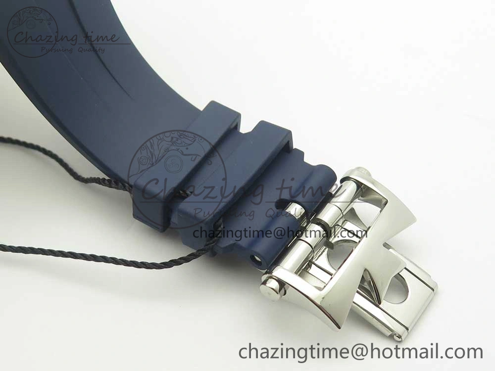 Overseas Dual Time Power Reserve TWA Best Edition Blue Dial on Blue Rubber Strap A1222