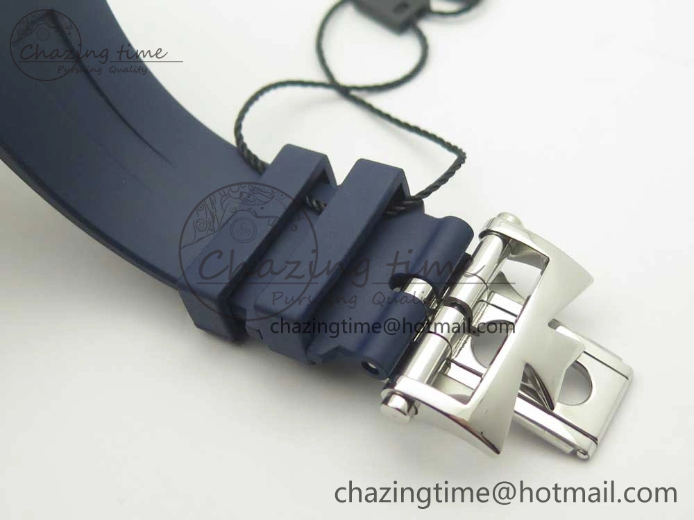 Overseas Dual Time Power Reserve TWA Best Edition Blue Dial on Blue Rubber Strap A1222