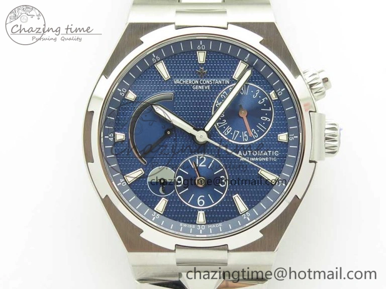 Overseas Dual Time Power Reserve TWA Best Edition Blue Dial on SS Bracelet A1222