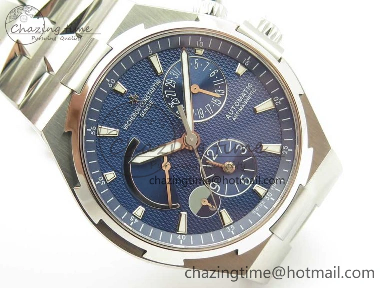 Overseas Dual Time Power Reserve TWA Best Edition Blue Dial on SS Bracelet A1222