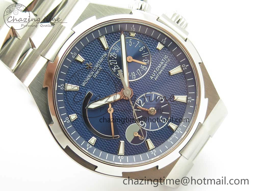 Overseas Dual Time Power Reserve TWA Best Edition Blue Dial on SS Bracelet A1222