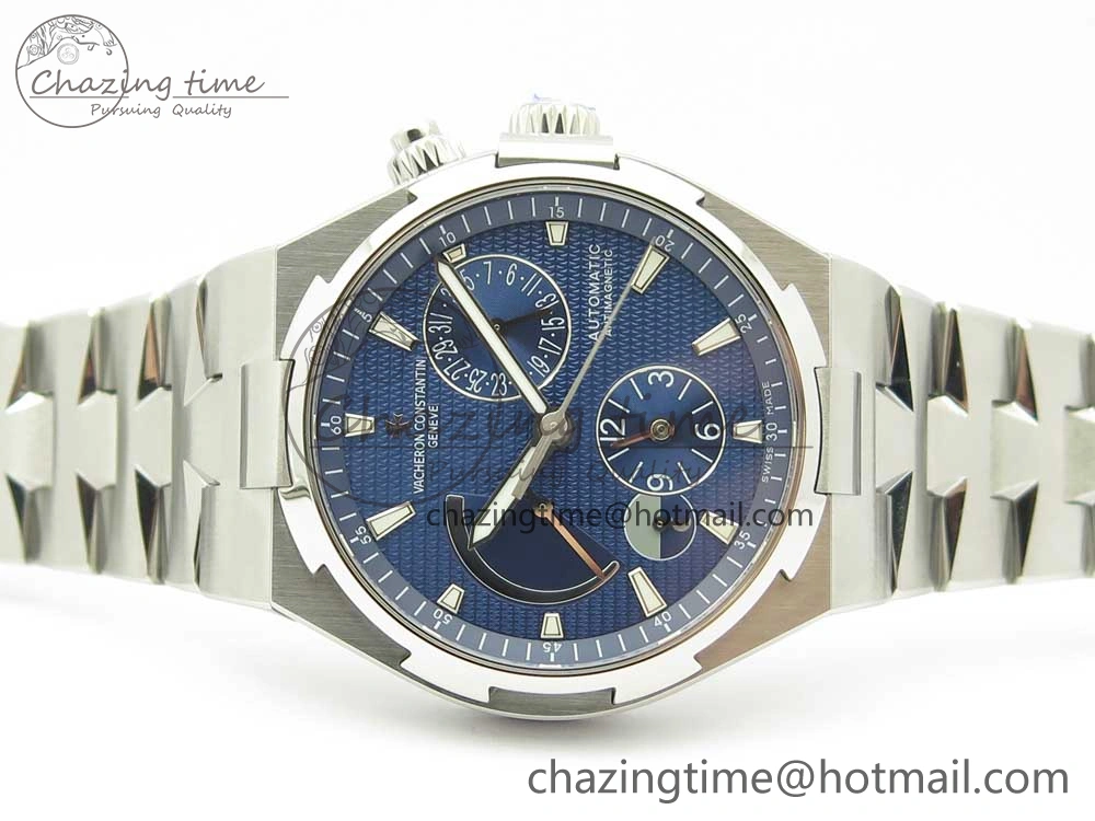 Overseas Dual Time Power Reserve TWA Best Edition Blue Dial on SS Bracelet A1222