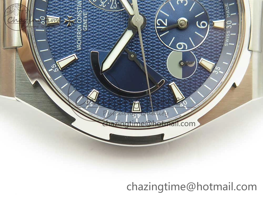 Overseas Dual Time Power Reserve TWA Best Edition Blue Dial on SS Bracelet A1222