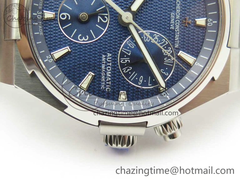 Overseas Dual Time Power Reserve TWA Best Edition Blue Dial on SS Bracelet A1222