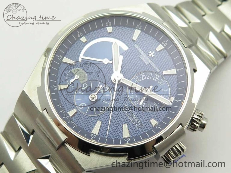 Overseas Dual Time Power Reserve TWA Best Edition Blue Dial on SS Bracelet A1222