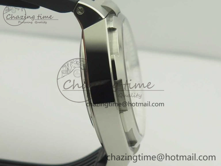 Overseas Dual Time Power Reserve TWA Best Edition Silver Dial on Black Rubber Strap A1222