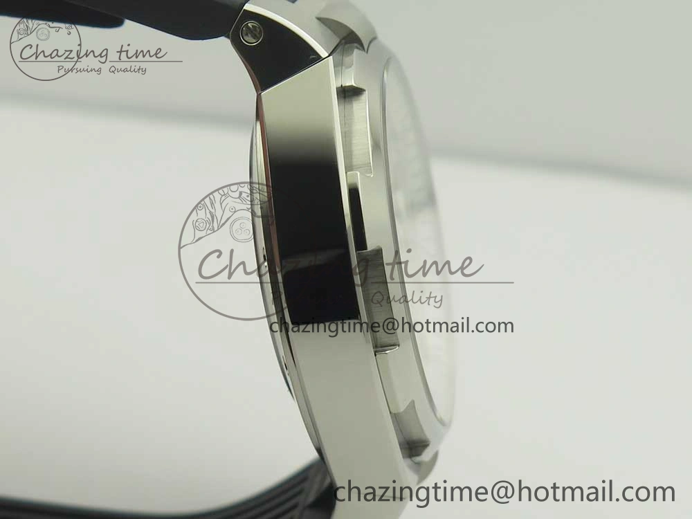 Overseas Dual Time Power Reserve TWA Best Edition Silver Dial on Black Rubber Strap A1222