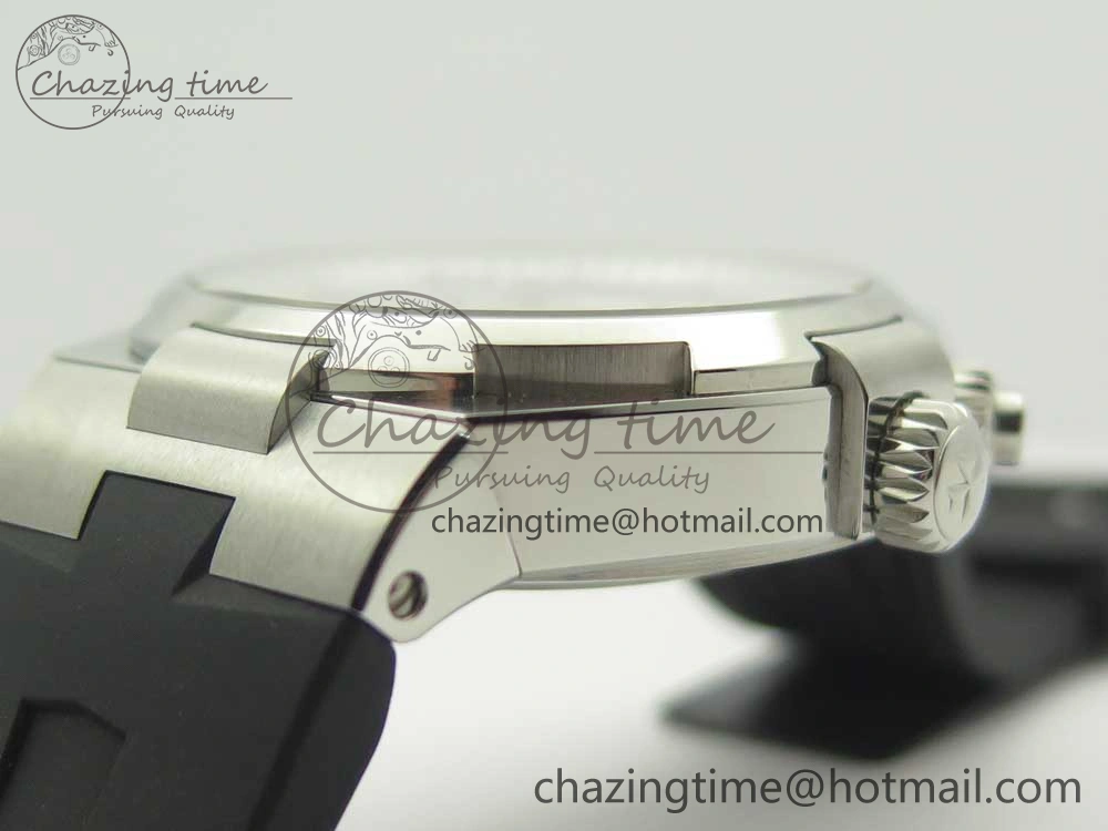 Overseas Dual Time Power Reserve TWA Best Edition Silver Dial on Black Rubber Strap A1222