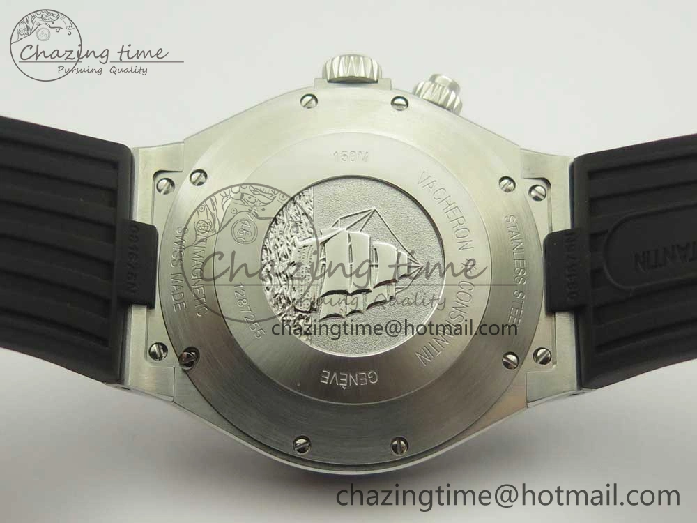Overseas Dual Time Power Reserve TWA Best Edition Silver Dial on Black Rubber Strap A1222