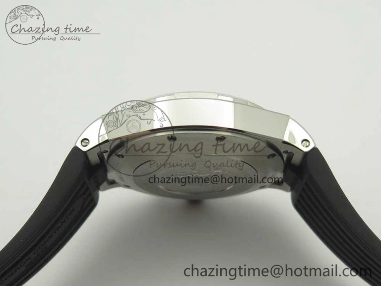 Overseas Dual Time Power Reserve TWA Best Edition Silver Dial on Black Rubber Strap A1222