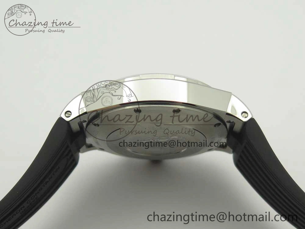 Overseas Dual Time Power Reserve TWA Best Edition Silver Dial on Black Rubber Strap A1222