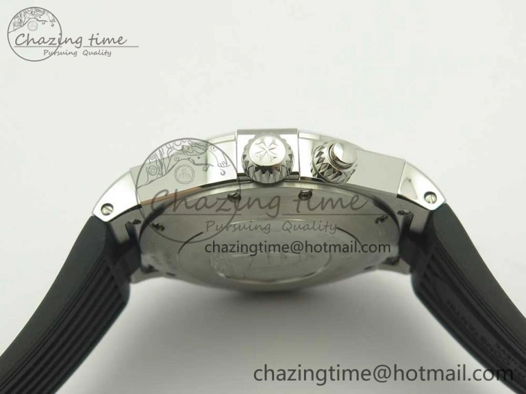 Overseas Dual Time Power Reserve TWA Best Edition Silver Dial on Black Rubber Strap A1222