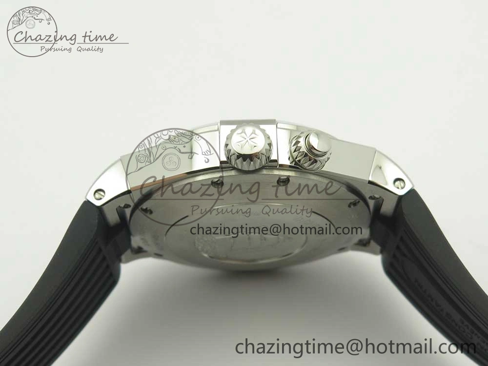 Overseas Dual Time Power Reserve TWA Best Edition Silver Dial on Black Rubber Strap A1222