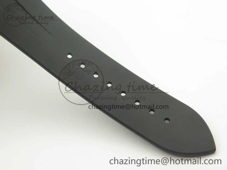 Overseas Dual Time Power Reserve TWA Best Edition Silver Dial on Black Rubber Strap A1222