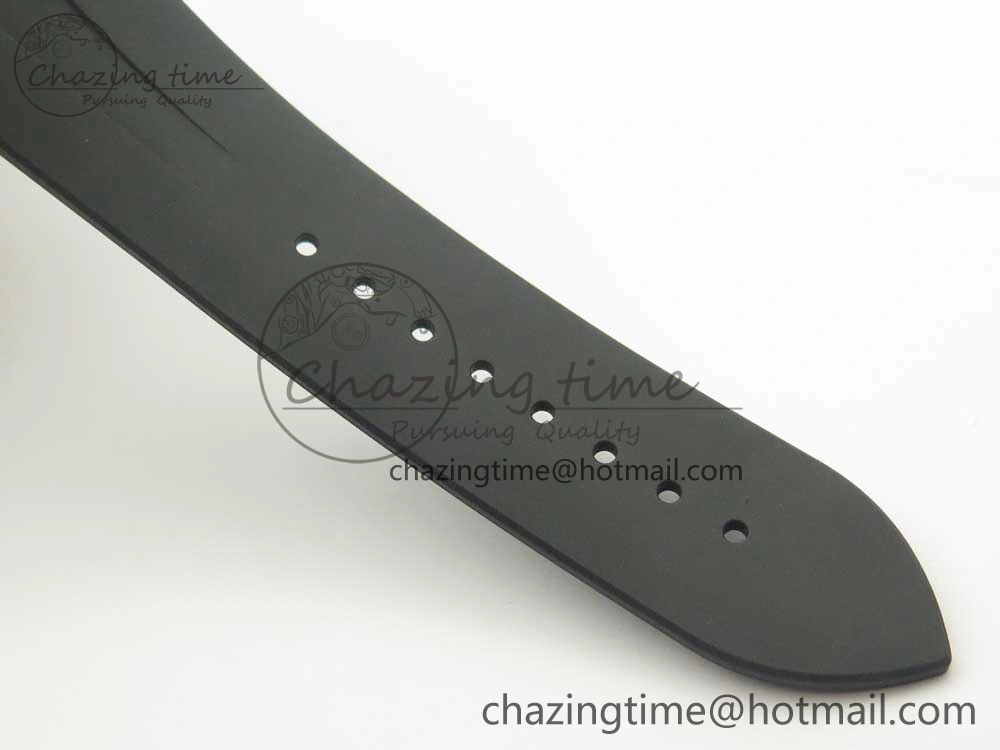 Overseas Dual Time Power Reserve TWA Best Edition Silver Dial on Black Rubber Strap A1222