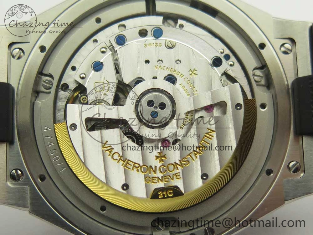 Overseas Dual Time Power Reserve TWA Best Edition Silver Dial on Black Rubber Strap A1222