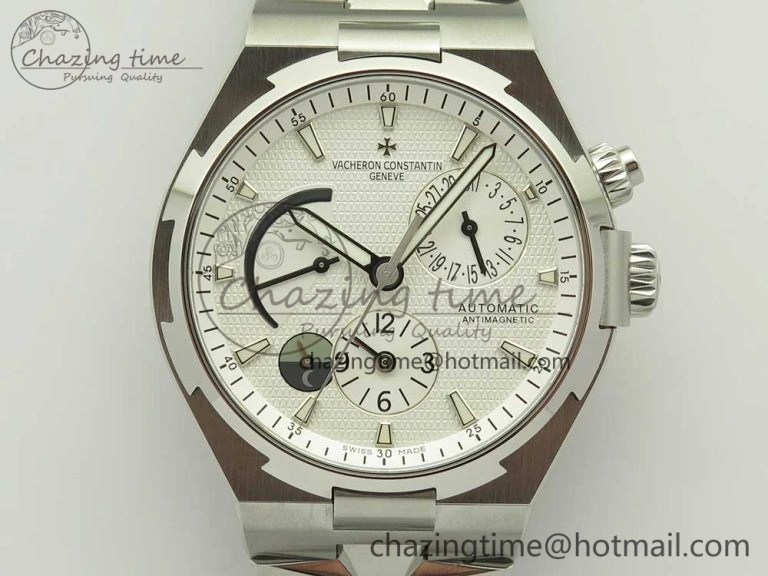 Overseas Dual Time Power Reserve TWA Best Edition White Dial on SS Bracelet A1222