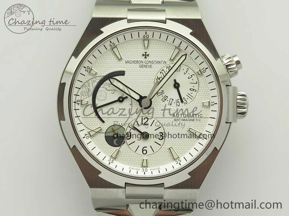 Overseas Dual Time Power Reserve TWA Best Edition White Dial on SS Bracelet A1222