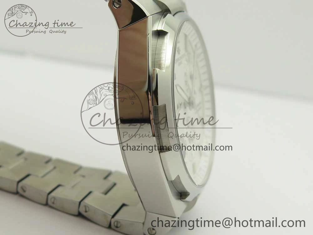 Overseas Dual Time Power Reserve TWA Best Edition White Dial on SS Bracelet A1222