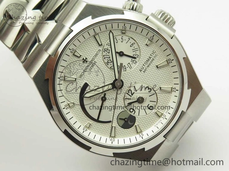 Overseas Dual Time Power Reserve TWA Best Edition White Dial on SS Bracelet A1222