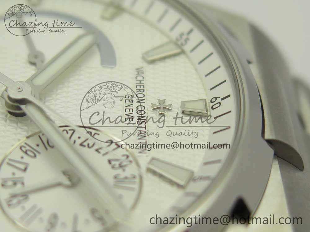 Overseas Dual Time Power Reserve TWA Best Edition White Dial on SS Bracelet A1222