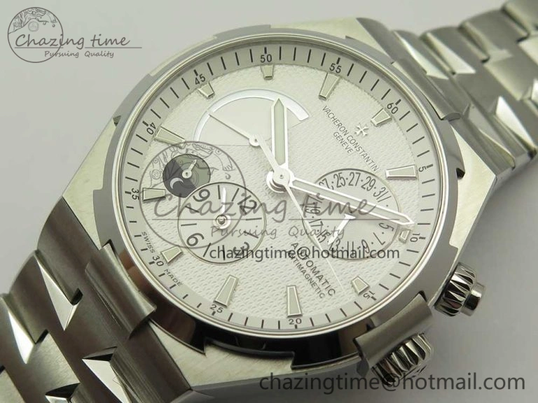 Overseas Dual Time Power Reserve TWA Best Edition White Dial on SS Bracelet A1222