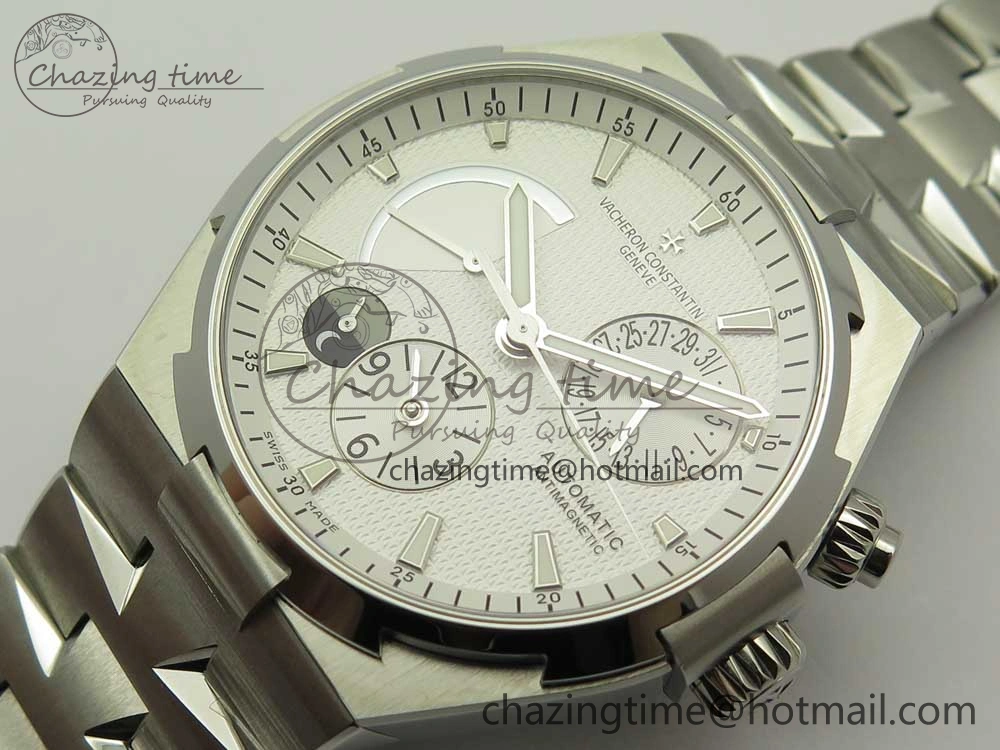 Overseas Dual Time Power Reserve TWA Best Edition White Dial on SS Bracelet A1222