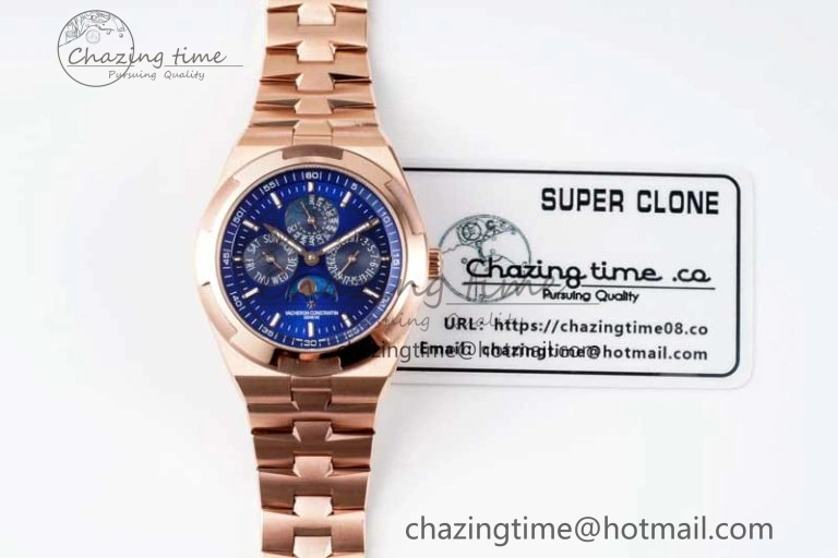 Overseas Perpetual Calendar RG 8F Best Edition Blue Dial on RG Bracelet A1120