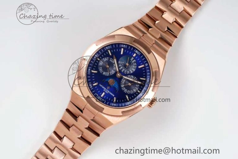 Overseas Perpetual Calendar RG 8F Best Edition Blue Dial on RG Bracelet A1120
