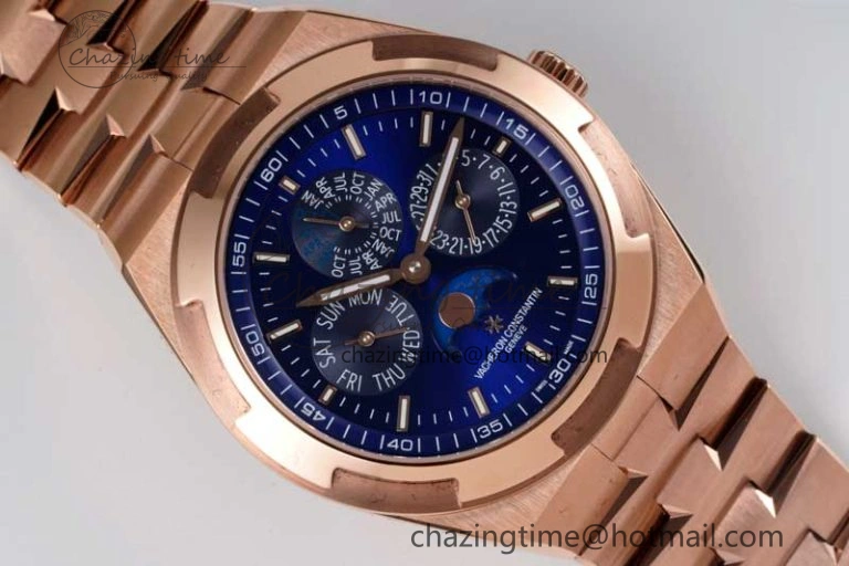 Overseas Perpetual Calendar RG 8F Best Edition Blue Dial on RG Bracelet A1120