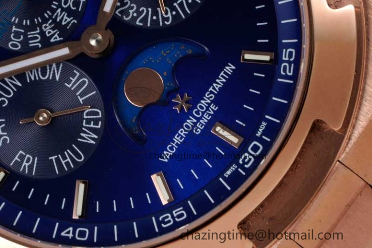Overseas Perpetual Calendar RG 8F Best Edition Blue Dial on RG Bracelet A1120