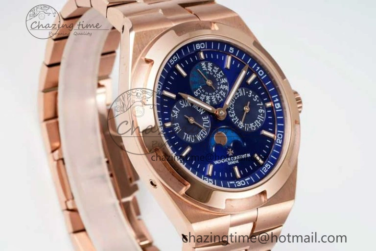 Overseas Perpetual Calendar RG 8F Best Edition Blue Dial on RG Bracelet A1120