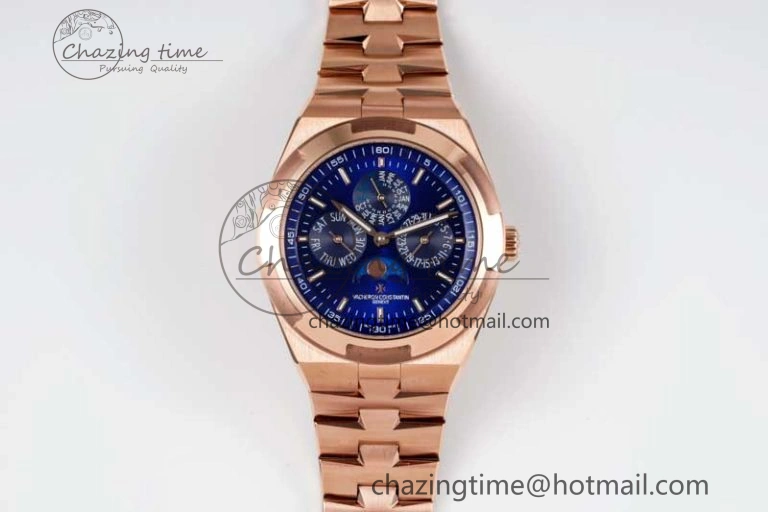 Overseas Perpetual Calendar RG 8F Best Edition Blue Dial on RG Bracelet A1120