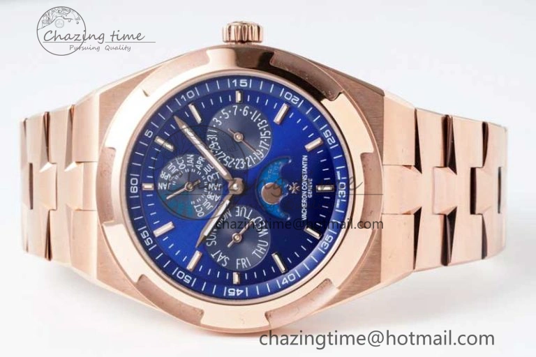 Overseas Perpetual Calendar RG 8F Best Edition Blue Dial on RG Bracelet A1120