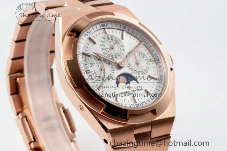 Overseas Perpetual Calendar RG 8F Best Edition Silver Dial on RG Bracelet A1120