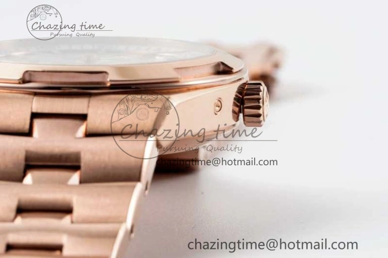 Overseas Perpetual Calendar RG 8F Best Edition Silver Dial on RG Bracelet A1120