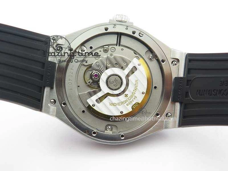 Overseas SS JJF 1:1 Best Edition Black Dial On Rubber Strap MIYOTA 9015