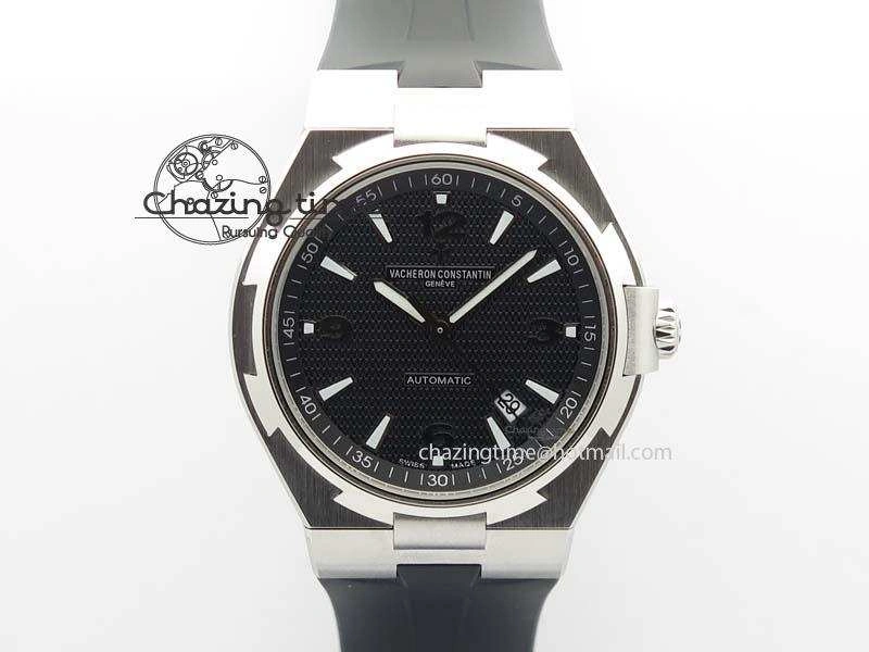 Overseas SS JJF 1:1 Best Edition Black Dial On Rubber Strap MIYOTA 9015