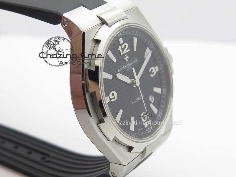 Overseas SS JJF 1:1 Best Edition Black Dial On Rubber Strap MIYOTA 9015