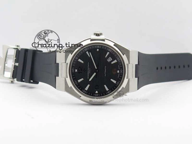 Overseas SS JJF 1:1 Best Edition Black Dial On Rubber Strap MIYOTA 9015