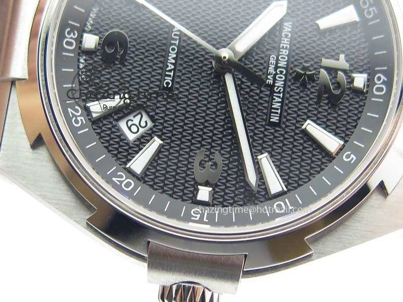 Overseas SS JJF 1:1 Best Edition Black Dial On Rubber Strap MIYOTA 9015