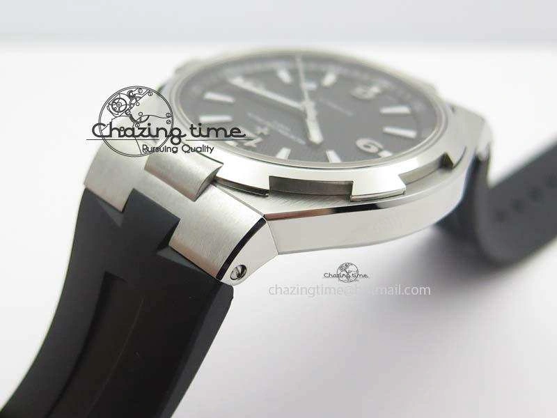 Overseas SS JJF 1:1 Best Edition Black Dial On Rubber Strap MIYOTA 9015